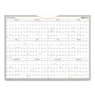 AT-A-GLANCE® Wallmates Self-adhesive Dry Erase Monthly Planning Surfaces, 18 X 12, White-gray-orange Sheets, Undated freeshipping - TVN Wholesale